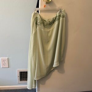Princess Polly Mint Green Strapless Dress with Floral Detail